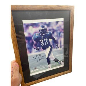 Philadelphia Eagles Michael Lewis Signed Autograph Framed 2003 Auth SKU 8612